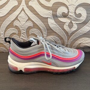 Nike Women's Grey Air Max with Hot Pink & Magenta Stripes